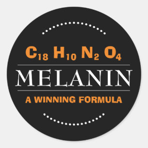 MELANIN Winning Formula Classic Round Sticker