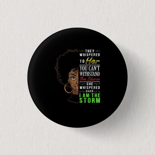 Melanin Women African American Pride Black History 3 Cm Round Badge (Front)
