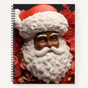 Melanin Xmas Black Christmas Sant Claus Bruh Sista Notebook
