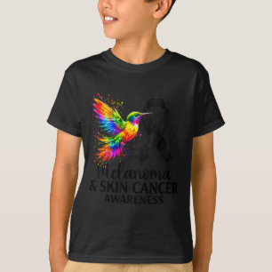 Melanoma and Skin Cancer Awareness Hummingbird T-Shirt