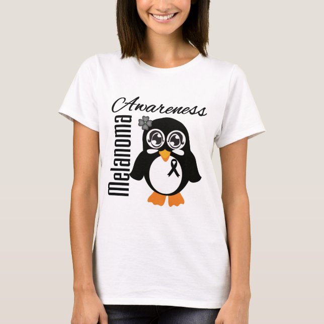 Melanoma Awareness Penguin T-Shirt (Front)