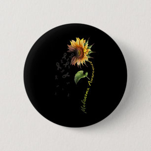 Melanoma Awareness Sunflower Shirt 6 Cm Round Badge