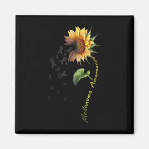 Melanoma Awareness Sunflower Shirt  Magnet