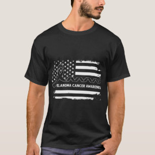 Melanoma Cancer Awareness American Flag T-Shirt