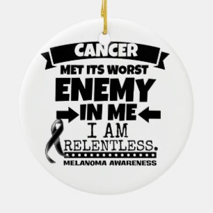 Melanoma Cancer Met Its Worst Enemy in Me Ceramic Tree Decoration