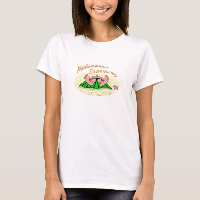 Melanoma Dreaming cartoon T-Shirt (Front)