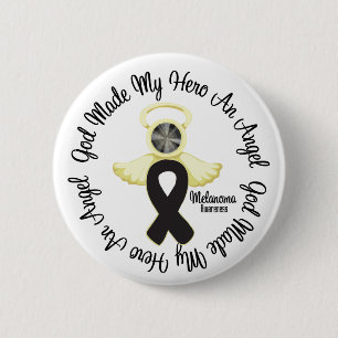 Melanoma God Made My Hero An Angel 6 Cm Round Badge