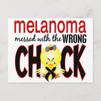 Melanoma Messed With The Wrong Chick Postcard