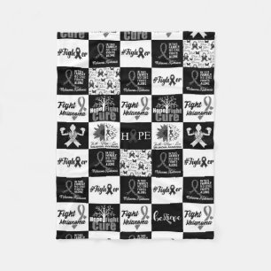 Melanoma Pattern Caro Fleece Throw Blanket