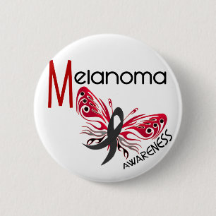 Melanoma / Skin Cancer BUTTERFLY 3.1 6 Cm Round Badge
