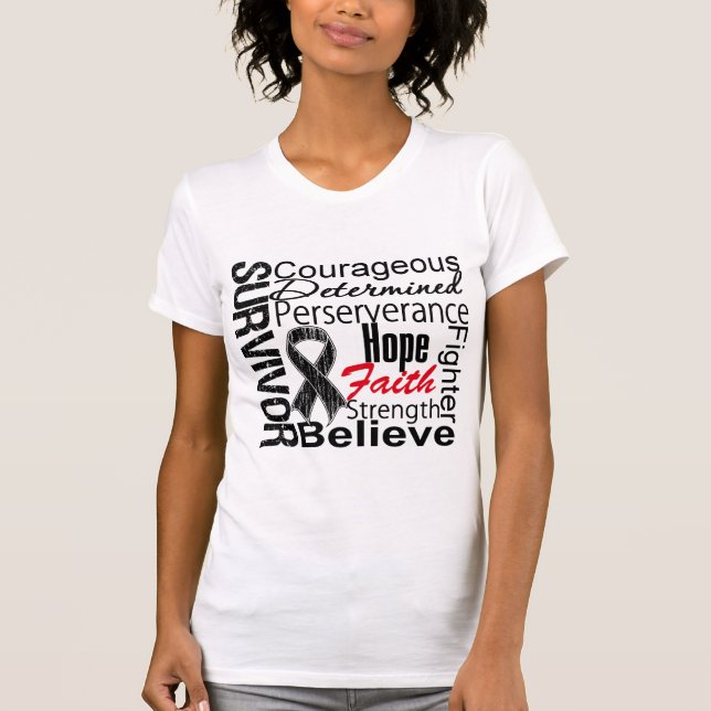 Melanoma Survivor Collage T-Shirt (Front)