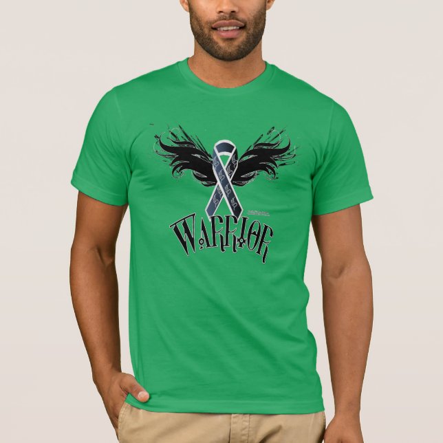 Melanoma Warrior Men's Poly-Cotton Blend T-Shirt (Front)