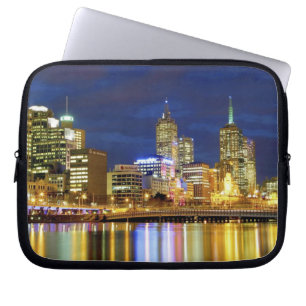 Melbourne, Australia. A nighttime view of the 2 Laptop Sleeve