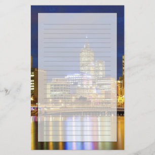 Melbourne, Australia. A nighttime view of the 2 Stationery