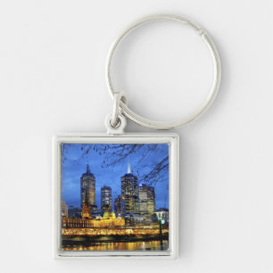 Melbourne, Australia. A nighttime view of the Key Ring