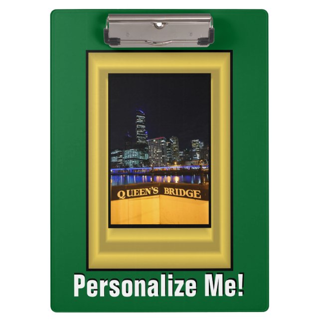 Melbourne Australia CBD Night Lights Clipboard (Front)