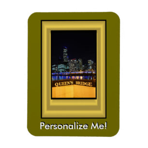 Melbourne Australia CBD Night Lights Magnet