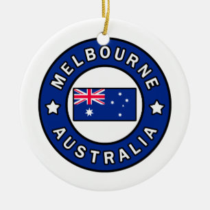Melbourne Australia Ceramic Tree Decoration