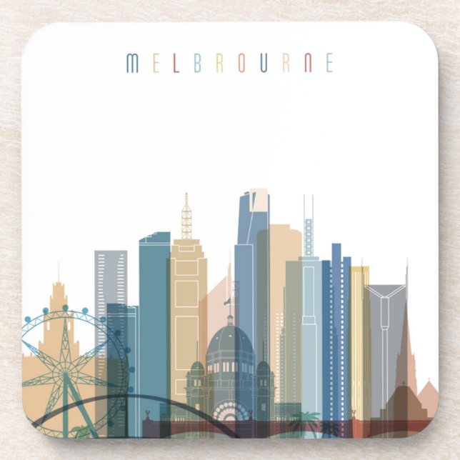 Melbourne, Australia | City Skyline Coaster (Front)
