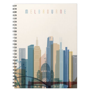 Melbourne, Australia City Skyline Notebook