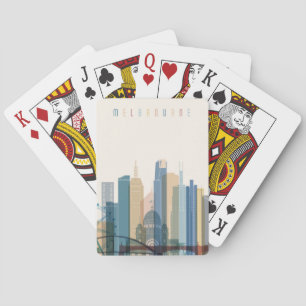 Melbourne, Australia   City Skyline Playing Cards