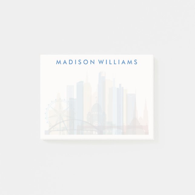 Melbourne, Australia | City Skyline Post-it Notes (Front)