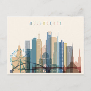 Melbourne, Australia   City Skyline Postcard