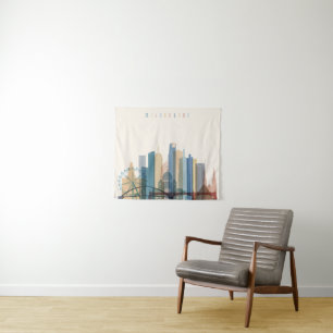 Melbourne, Australia   City Skyline Tapestry