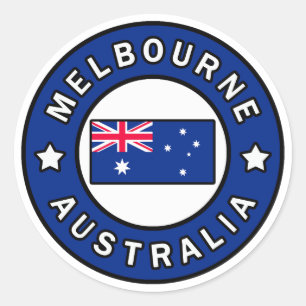 Melbourne Australia Classic Round Sticker