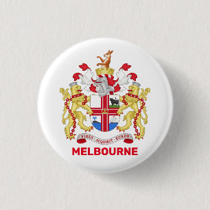 Melbourne, Australia - coat of arms 3 Cm Round Badge