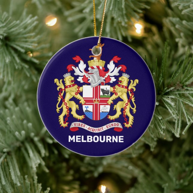 Melbourne, Australia - coat of arms Ceramic Tree Decoration (Tree)