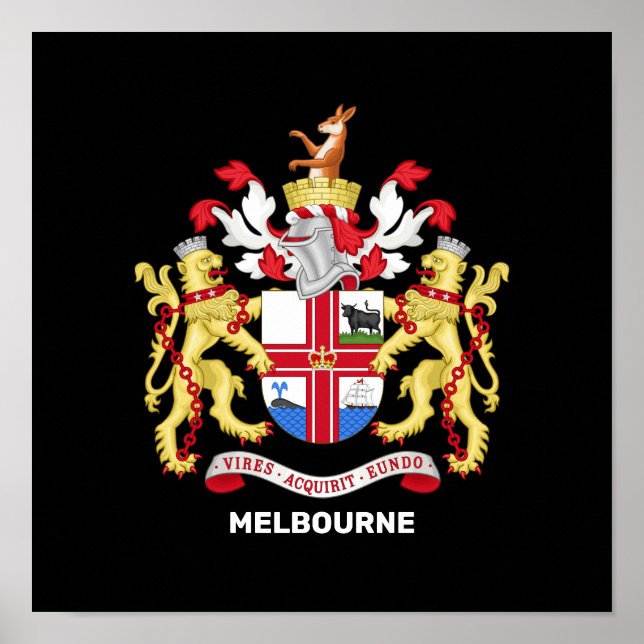 Melbourne, Australia - coat of arms Poster (Front)