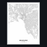 Melbourne, Australia Minimalist Map Poster<br><div class="desc">Minimalist Map of Melbourne, Australia.</div>