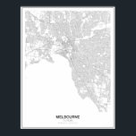 Melbourne, Australia Minimalist Map Poster<br><div class="desc">Minimalist Map of Melbourne,  Australia.</div>