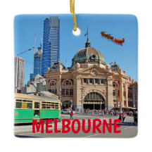 Melbourne Australia Scenic Christmas Ornament