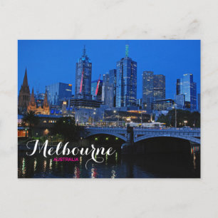 Melbourne Australia Scenic Travel Postcard