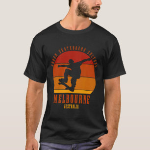 Melbourne Australia Skateboarder Urn Skateboarding T-Shirt