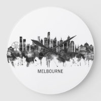 Melbourne Australia Skyline BW