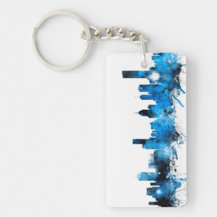 Melbourne Australia Skyline Key Ring