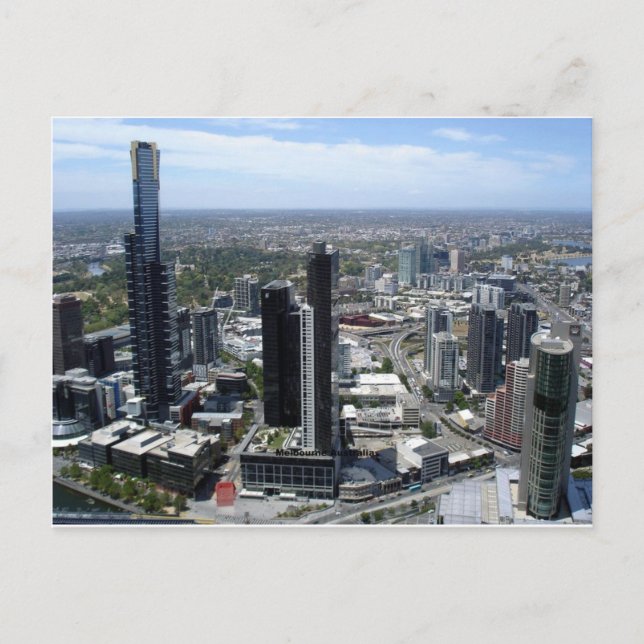 Melbourne Australia skyline Postcard (Front)