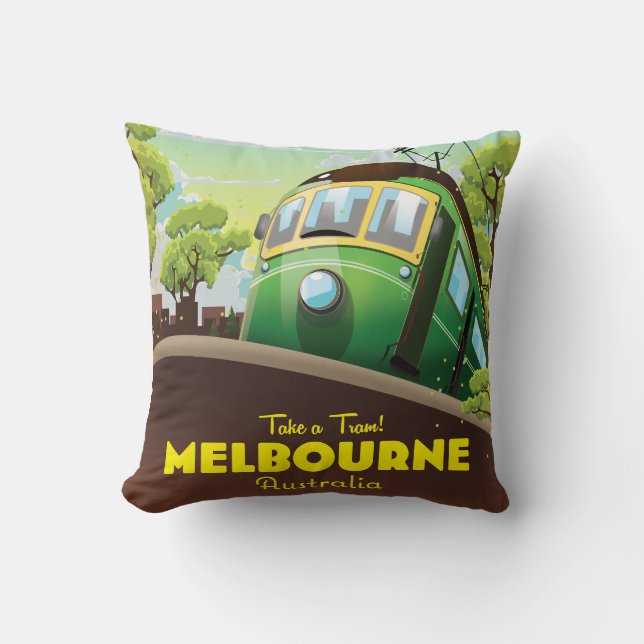 Melbourne Australia Tram  Cushion (Front)