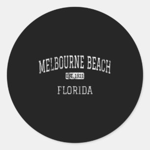 Melbourne Beach Florida Fl Vintage  Classic Round Sticker
