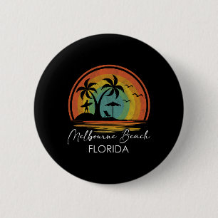 Melbourne Beach Florida Summer Vacation Tropical S 6 Cm Round Badge