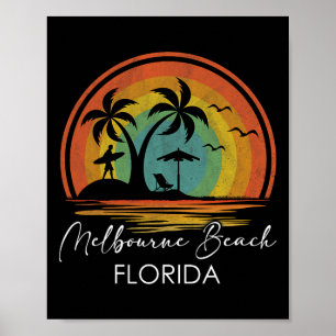 Melbourne Beach Florida Summer Vacation Tropical S Poster