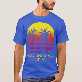 Melbourne Beach Florida Vintage Tropical Sunset Pa T-Shirt