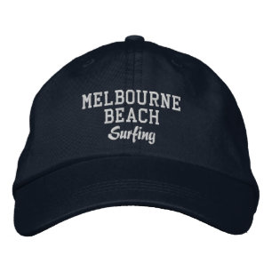 Melbourne Beach Surfing Embroidered Baseball Hat