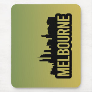 Melbourne city Australia Victoria skyline souvenir Mouse Mat