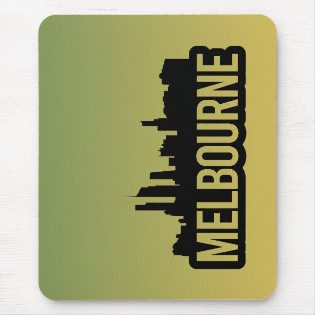 Melbourne city Australia Victoria skyline souvenir Mouse Mat (Front)