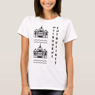 Melbourne Enthusiast   Landmark Illustration   T-Shirt