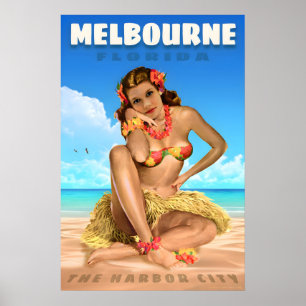 Melbourne Florida Travel Poster Sea Eagle Angourie